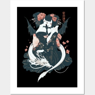 Two Geishas Kissing Graphic T-Shirt 06 Posters and Art